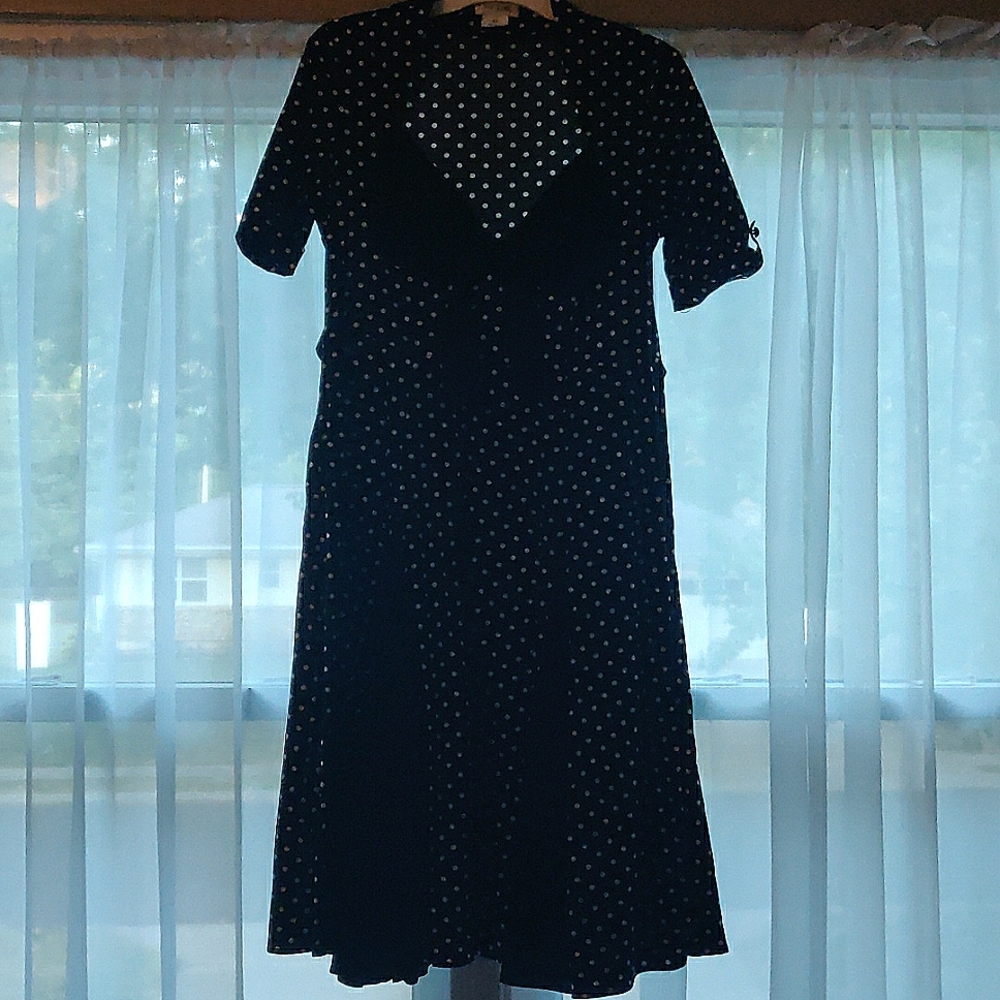 Black and White vintage style polka dot dress